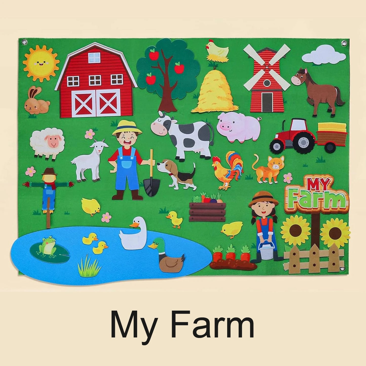 Story Board Wall Mat Set Toy | Preschool Interactive Learning for Kids