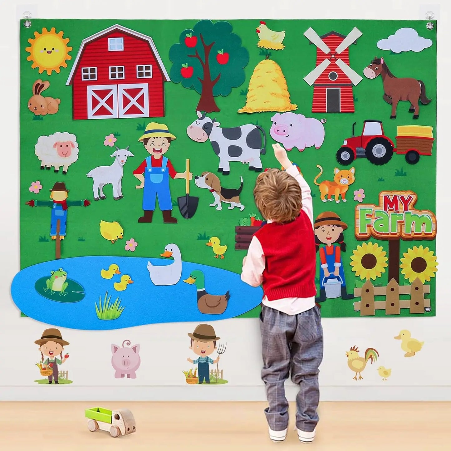 Story Board Wall Mat Set Toy | Preschool Interactive Learning for Kids