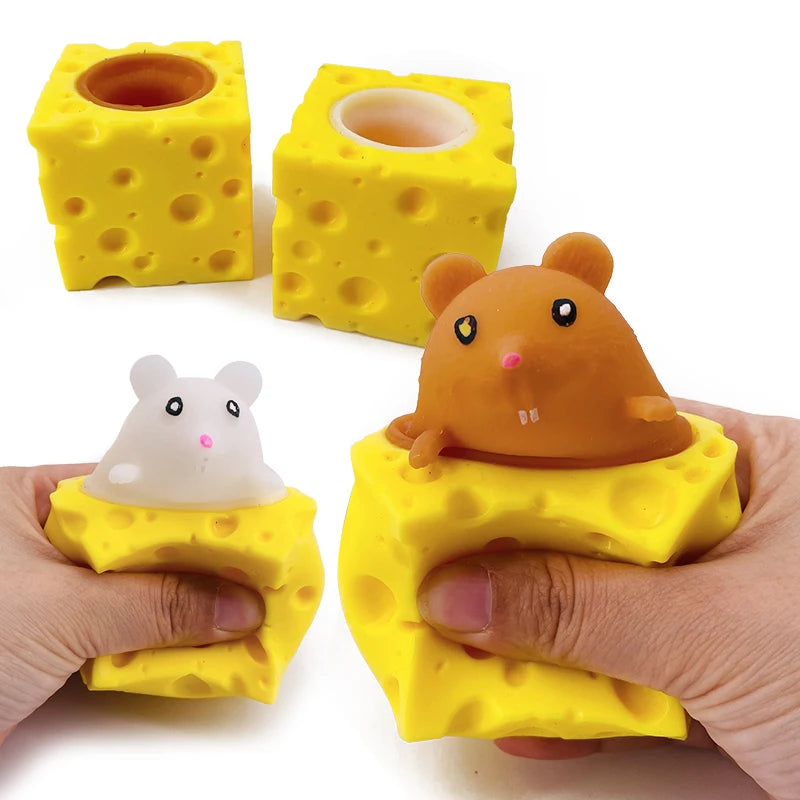 Cheese Mouse Pop-Up Toy | Stress Relief for Kids and Adult