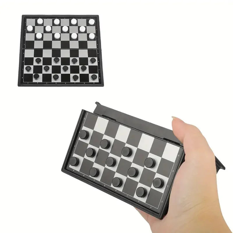 Compact Magnetic Board Games (Chess / Checkers / Backgammon)