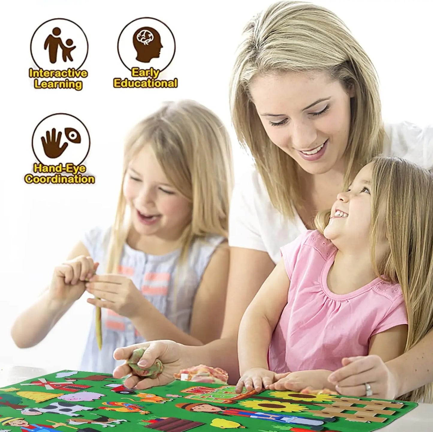 Story Board Wall Mat Set Toy | Preschool Interactive Learning for Kids