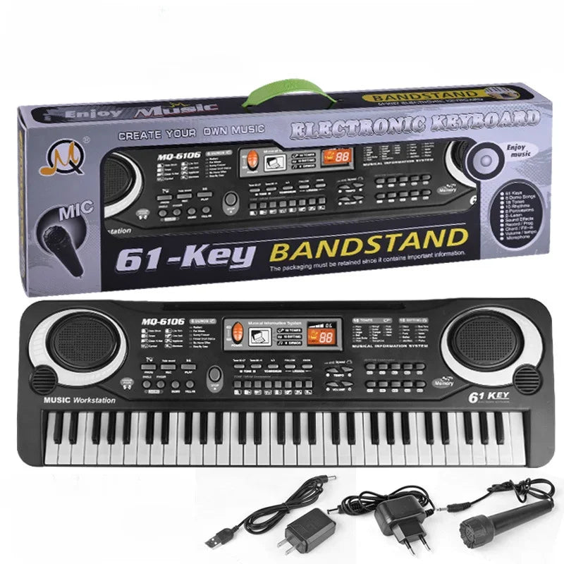 Electronic Music Keyboard with Microphone (Musical improvement Toy for Kids)