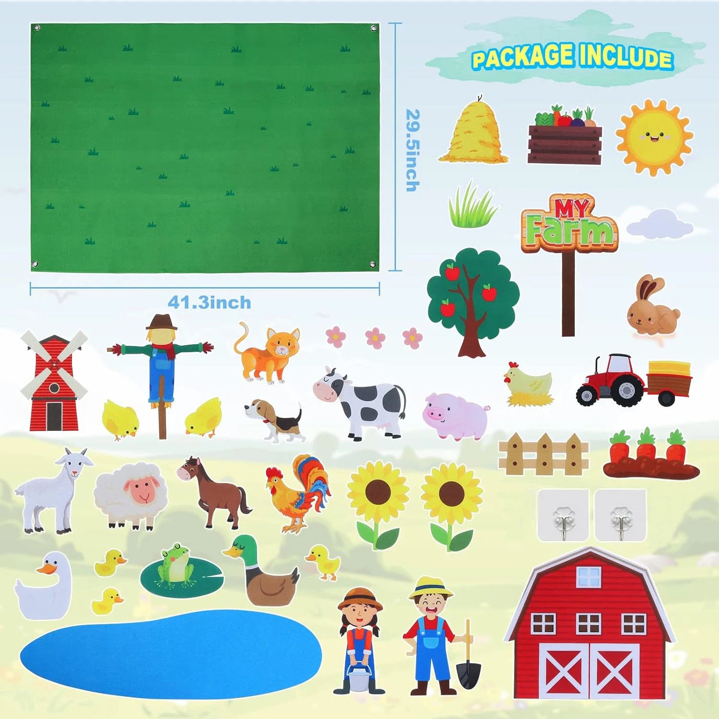 Story Board Wall Mat Set Toy | Preschool Interactive Learning for Kids