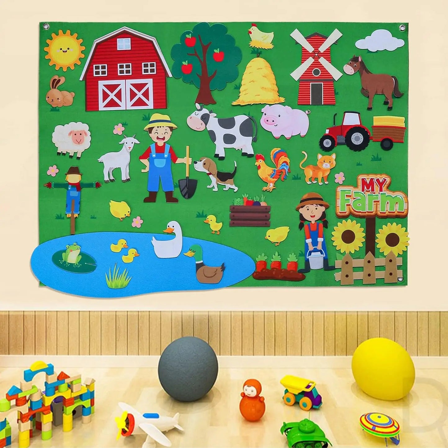 Story Board Wall Mat Set Toy | Preschool Interactive Learning for Kids
