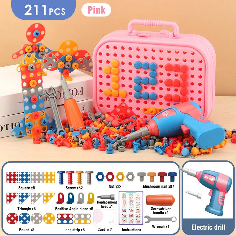 Building Toy Set with Electric Drill | Educational and Creative Toy