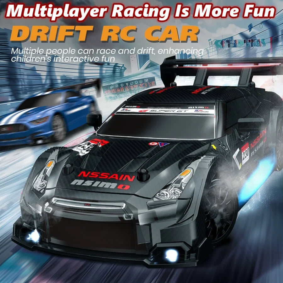4WD RC Drift Car with Interchangeable Tires (For Kids and Adults)