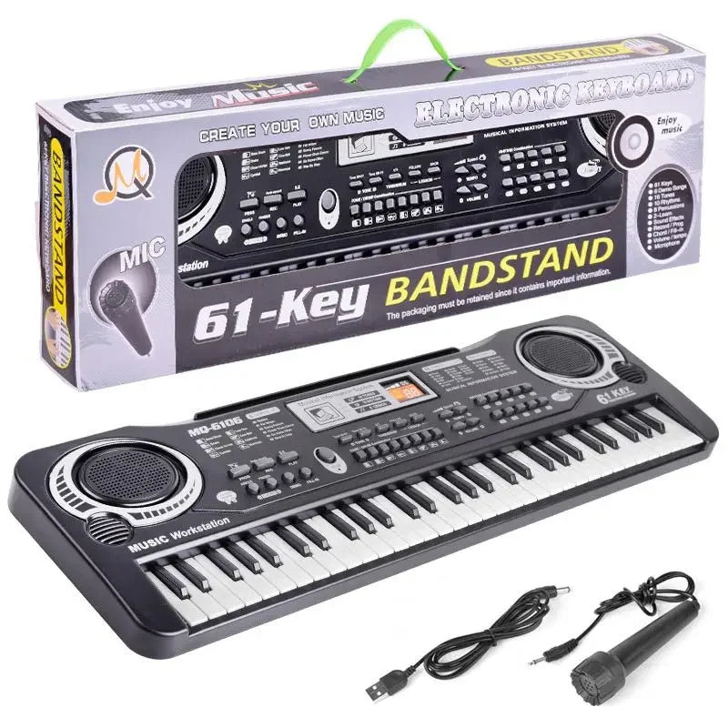 Electronic Music Keyboard with Microphone (Musical improvement Toy for Kids)