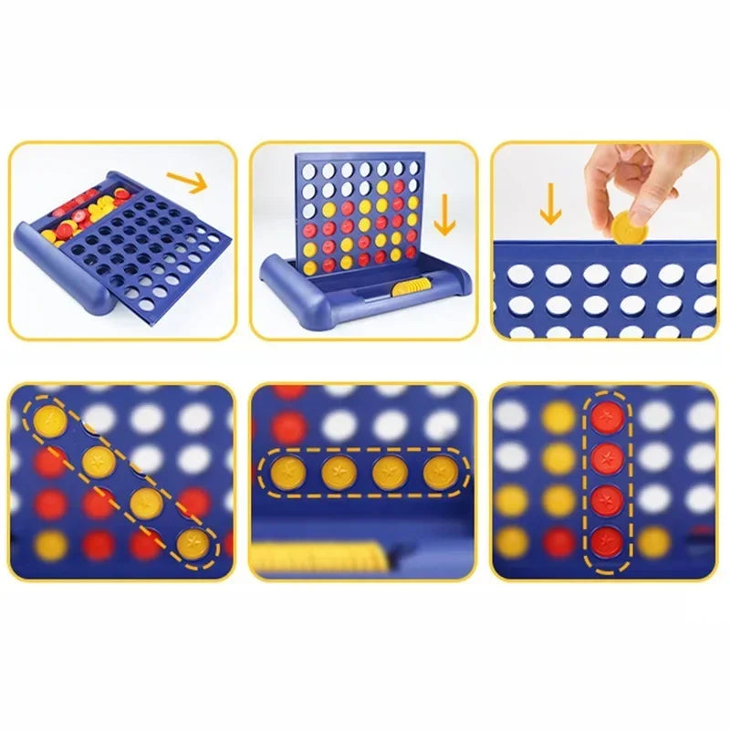 Foldable Connect 4 In A Line Board Game | Children Thinking Training Puzzle Toy