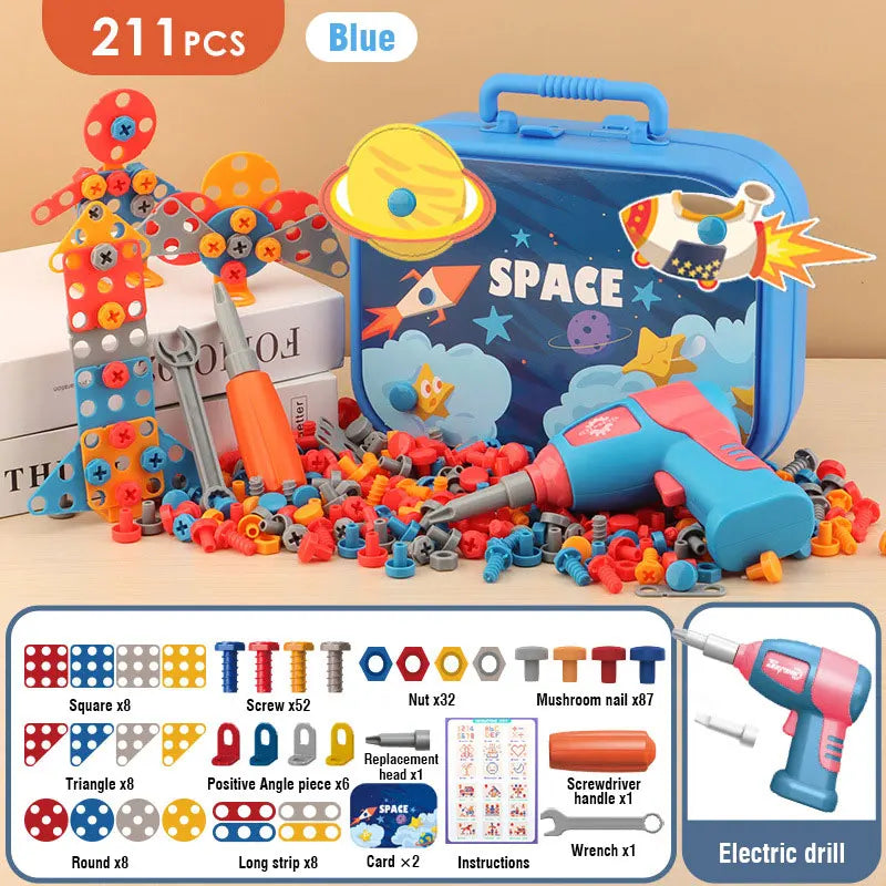 Building Toy Set with Electric Drill | Educational and Creative Toy
