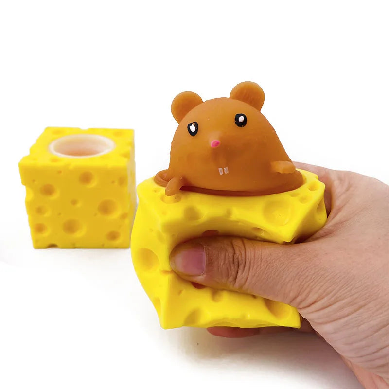 Cheese Mouse Pop-Up Toy | Stress Relief for Kids and Adult