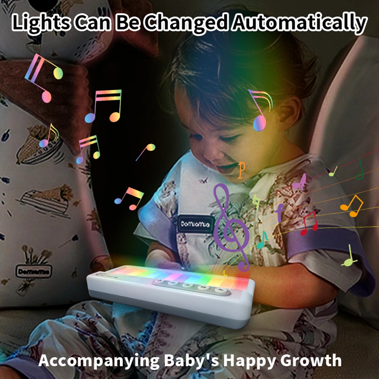Rainbow Light Piano Music Toy (5 Instruments and 13 Melody Music)